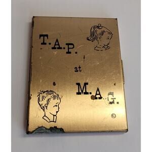 Vintage Harwood Metal Picture Holder Compact T.A.P. at M.A.G. for Grandchildren